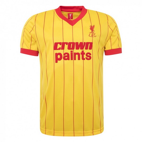 Camiseta Liverpool Replica Segunda Ropa Retro 1982 1983 Amarillo